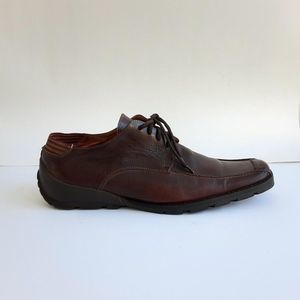 Kenneth Cole Shoes Mens 12 Brown Leather Dress Lace Up Oxford Rubber Sole